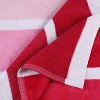 Faded Stripes Cotton Velour Quick-Dry Oversized Beach Towel by Blue Nile Mills - 3 of 4