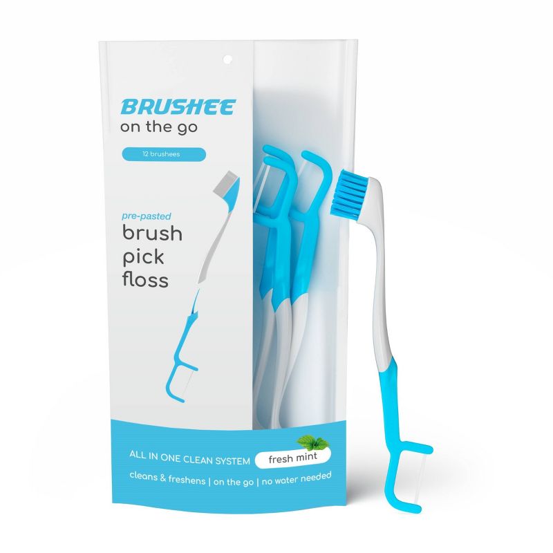 Brushee 3-in-1 Disposable On-The-Go Toothbrush, 1 of 10