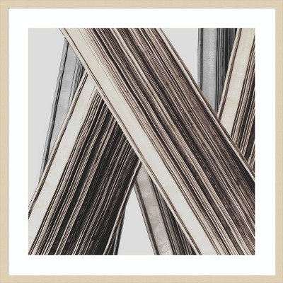 Bold Impressions II Abstract Natural Wood Framed Print