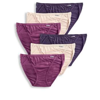 Jockey Womens Supersoft Bikini 3 Pack Underwear Bikini Briefs Viscose 10  Cranberry Snowflakes : Target