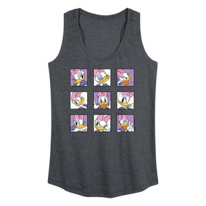 Women's - Disney - Daisy Emotions Grid Graphic Racerback Tank - 1 of 4
