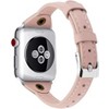 Worryfree Gadgets Leather Slim Bands for Apple Watch 38mm 40mm 41mm iWatch Series 8 7 6 SE 5 4 3 2 1- Assorted Colors - 2 of 4