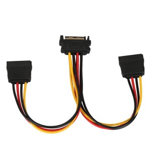 iMountek"15 Pin Y Splitter Cable Adapter Male to Female Converter for SATA Hard Drive Power Connection"Black - 1 of 4