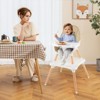 Infans 5-in-1 Baby High Chair Infant Wooden Convertible Chair 5-Point Seat Belt - 3 of 4