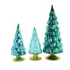 Cody Foster 7.0 Inch Small Teal Hue Trees Christmas Easter Village Decor Decorate Mantle Tree Sculptures - 3 of 3