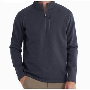 Men's Bamboo Heritage Fleece Quarter Zip Sweater - FREE FLY - 1 of 3