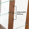 Display Cabinet, With Adjustable Shelves, Mirrored Back Panel, Tempered Glass Doors, Curio Cabinet, Glass Display Cabinet - 4 of 4