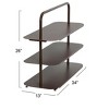 Storied Home Modern Metal 3-Tier Low Shelf with Handle - 2 of 4