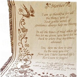 100% Cotton Throw Inspirational MOTHER Design – 46x60 inch by Manual Woodworkers - 1 of 3