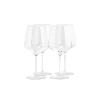 eventpartener 4 Pack Wine Glasses, 10 oz Crystal Red Glasses White