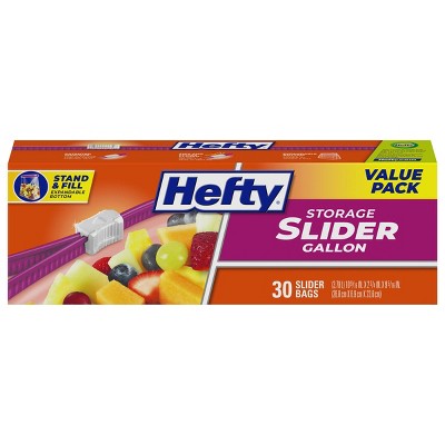 Hefty Gallon Food Storage Slider Bag - 30ct