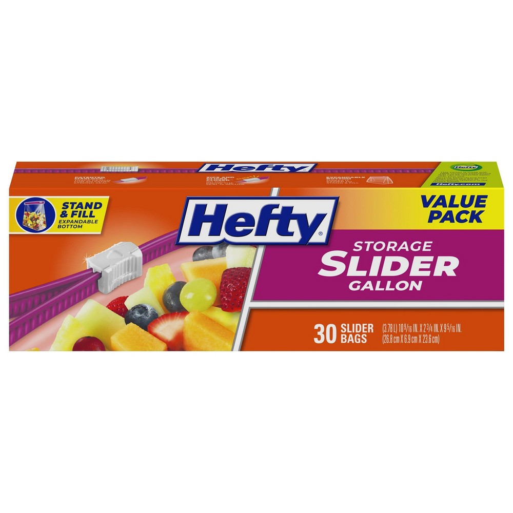 Hefty Gallon Food Storage Slider Bag - 30ct