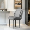Artloge 2 x Dining Chairs Upholstered PU Leather Wide Back Armless Side Dining Chairs - 2 of 4