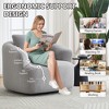 KWPZQEB 360° Swivel Armchair, Round Accent Chairs with Pillow, Modern Lounge Chair, High-Resilience Sponge Chair for Living Room, Bedroom, No Assembly - 4 of 4