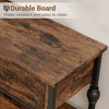 Entryway Table,  Console Table with storage Drawers, 3 Tier Industrial Metal Sofa Table, Behind Couch Table, Hallway Table for Entry, Living Room - 3 of 4