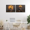 Stupell Industries Haunted Houses with Moon 2pc Framed Giclee Art Set - 2 of 4