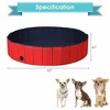 Costway 63'' Foldable Dog Pet Pool Kiddie Bathing Tub Indoor Outdoor Leakproof Portable Blue\Red - 2 of 4