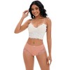 INSPIRE CHIC Women's Lace Trim High Waist Briefs Full-Coverage Lace Back Underwear Panties - 4 of 4