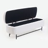 GlasFlength Ottomans and Benches Practical Long Stool Footstool Convenient for Storing Items Indoor Bench for Living Room, Beige, 57.1"*18.1"*13" - 3 of 4