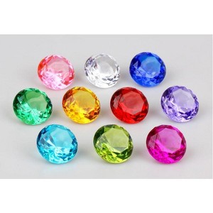AZ  Import Clear Colorful Assorted Pirate Gems (24 Gems) - 1 of 4