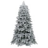 Costway 6/7 FT Artificial Snow-flocked Christmas Tree with 130 Balls, Lights, 616 Branch Tips - 2 of 2