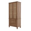 High Freestanding Tall Kitchen Pantry, Kitchen Pantry Storage Cabinet with Rattan Doors, Adjustable Shelf and 2 Drawers, Freestanding Cupboard - 3 of 4