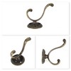 Unique Bargains Vintage Clothes Hooks Bronze Tone 4 Pcs - 3 of 4