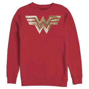 Men's Wonder Woman 1984 Metallic Logo Sweatshirt - 1 of 4