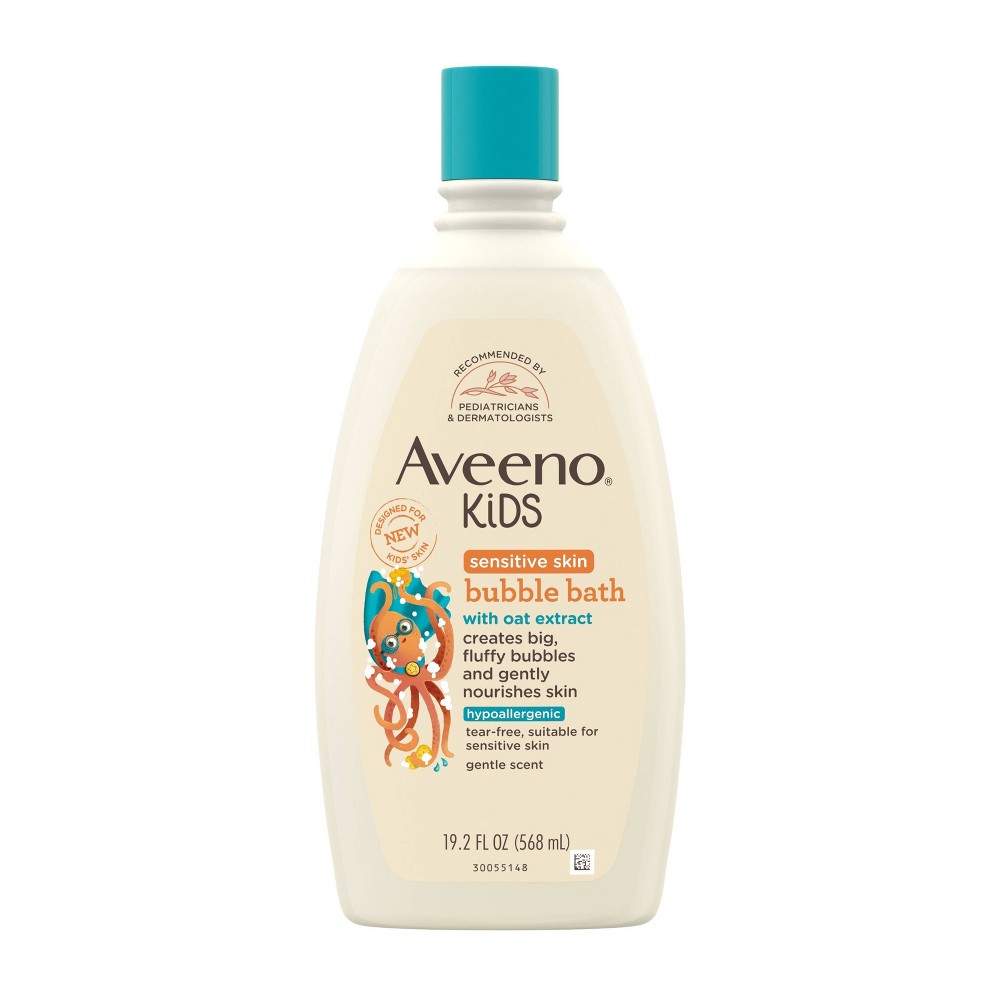 Photos - Shower Gel Aveeno Baby Bubble Bath Wash with Oat Extract for Sensitive Skin - 19.2 fl 