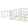 Aortzio Queen Size Floor Bed with Hight Guardrails & Door,No Mattress - 3 of 4