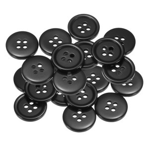 Unique Bargains Sewing Resin Round Flat 4-Hole Replacement Craft Buttons 20 Pcs - 1 of 4