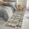 Striped Geometric Washable Runner Rug - Stain Resistant, Non-Slip Backing, Low Pile - For Hallway, Laundry, Bedroom - 3 of 4