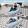 Folding Plush Floor Lounge Chair with 5 Adjustable Positions - 2 of 4