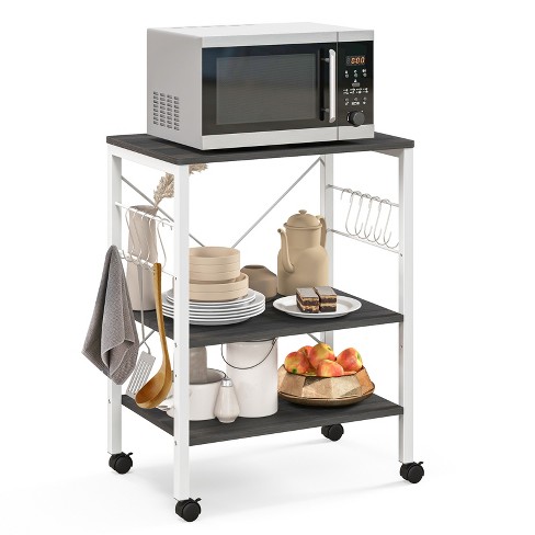 Costway 4-Tier Baker's Rack Microwave Oven Stand Shelves Kitchen Storage  Rack Organizer