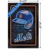 Trends International MLB New York Mets - Neon Helmet 23 Framed Wall Poster Prints - 3 of 4