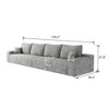 Cloud Sectional Couch,Modern Modular Sofa with Deep Seat, Upholstered Couches for Living Room Bedroom Grey - 4 of 4