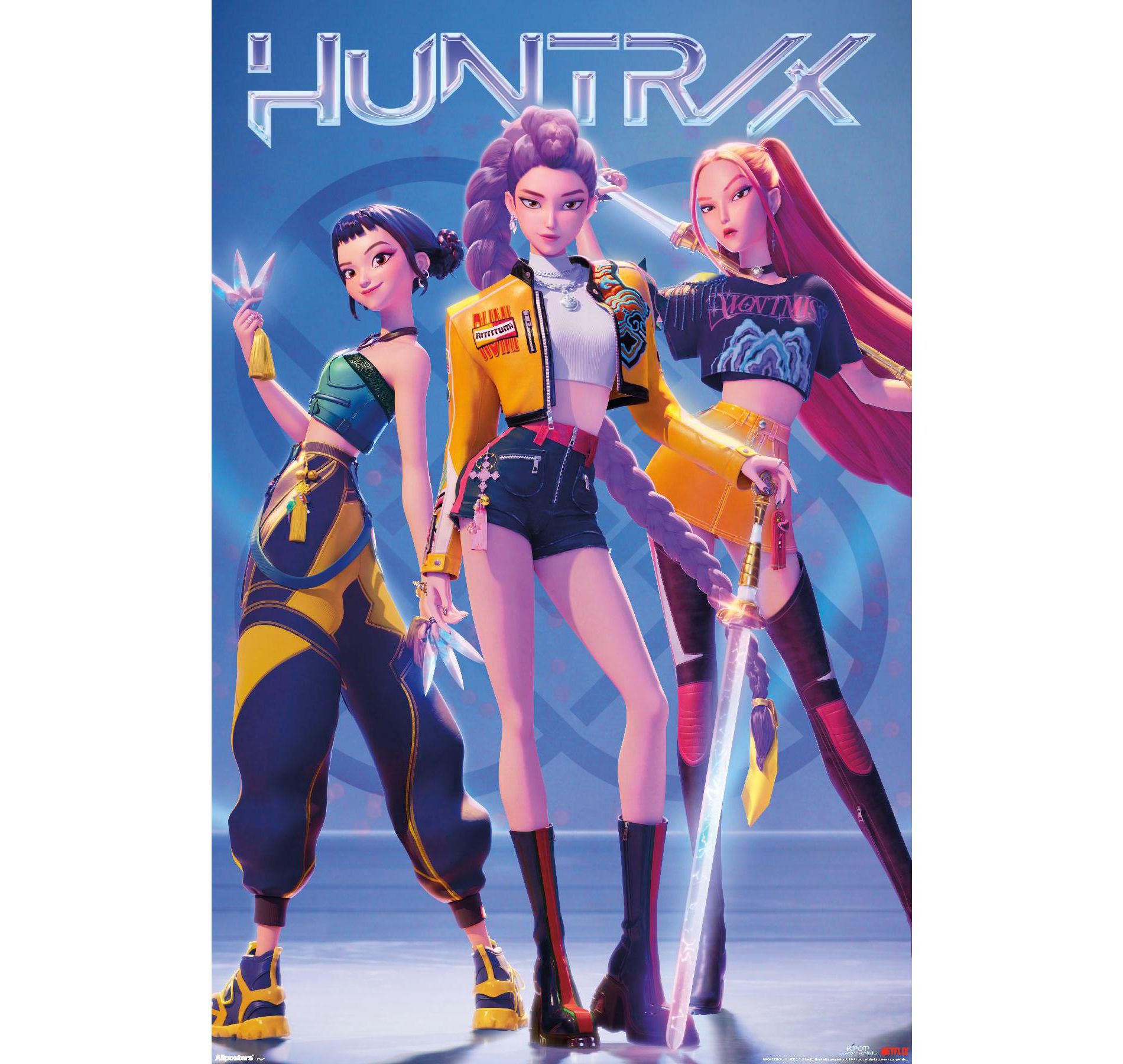 Trends International Netflix KPop Demon Hunters (2025) - Huntrix Hero Group Unframed Wall Poster Prints