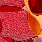 dark red, yellow, white