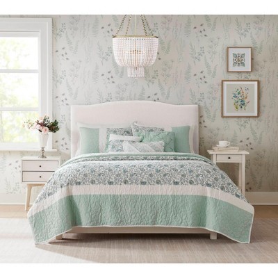 6 Pcs Elegant Cotton Percale Reversible Quilt Set, All Season Bedding Sets, Cozy Home Textile for Lux Bedroom Decor
