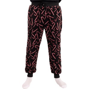 #followMe Men's Microfleece Buffalo Plaid Pajama Pants with Pockets: Comfortable Joggers - 1 of 3