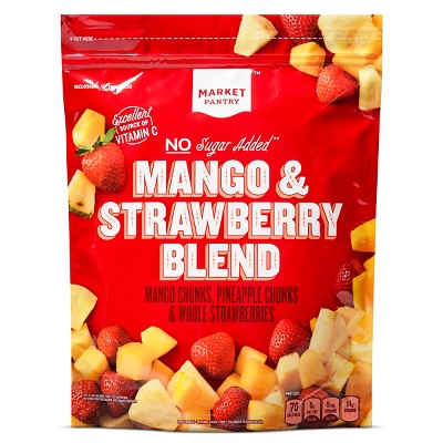 Mango Berry Frozen Chunk Fruit Mix 48oz Market Pantry