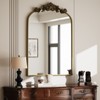 BEAUTYPEAK Vanity Wall Mirror Decorative Vintage Arched Bathroom Mirror Classic Designed Mirror - 2 of 4