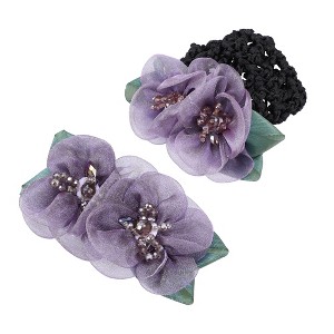 Unique Bargains Women's Fashion Hair Net Bag 4.72"x2.56"x1.38" 2 Pcs - 1 of 4