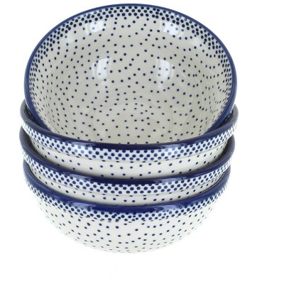 Blue Rose Polish Pottery M089 Manufaktura Dessert Bowl Set