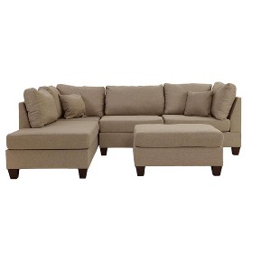 Maliang 3pcs Sectional for Living Room, Reversible L/R Chaise, Sofa, Ottoman - 1 of 4