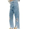 Women's Pearl Trim Straight Leg Jeans - FANTASTIC FAWN - 3 of 3
