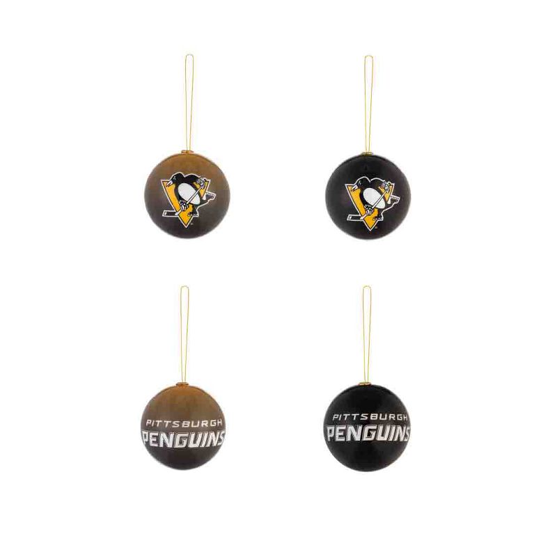 Evergreen Holiday Ball Ornaments, Set of 12, Pittsburgh Penguins, 3 of 5