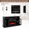 Costway 58" Fireplace TV Stand with LED Lights Entertainment Center for 65 Inch TV Brown/Black/White/Gray - 3 of 4