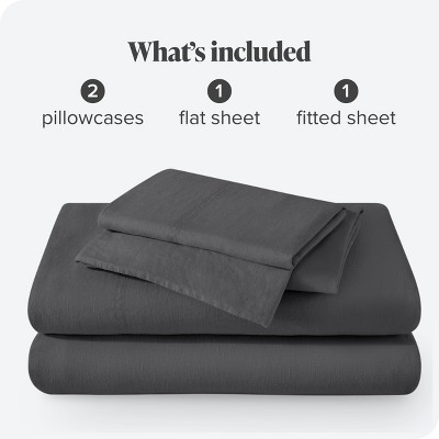 Queen Dark Grey Organic Linen Sheet Set