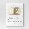 18.7" Lit 'Sleeps 'til Christmas' Wood Countdown Sign Cream - Wondershop™ - 3 of 4